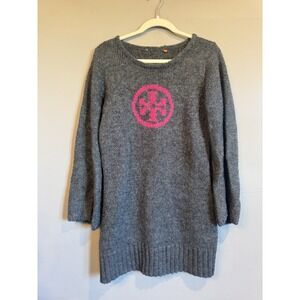 Tory Burch Grey Wool Blend Sweater Dress Medium‎
